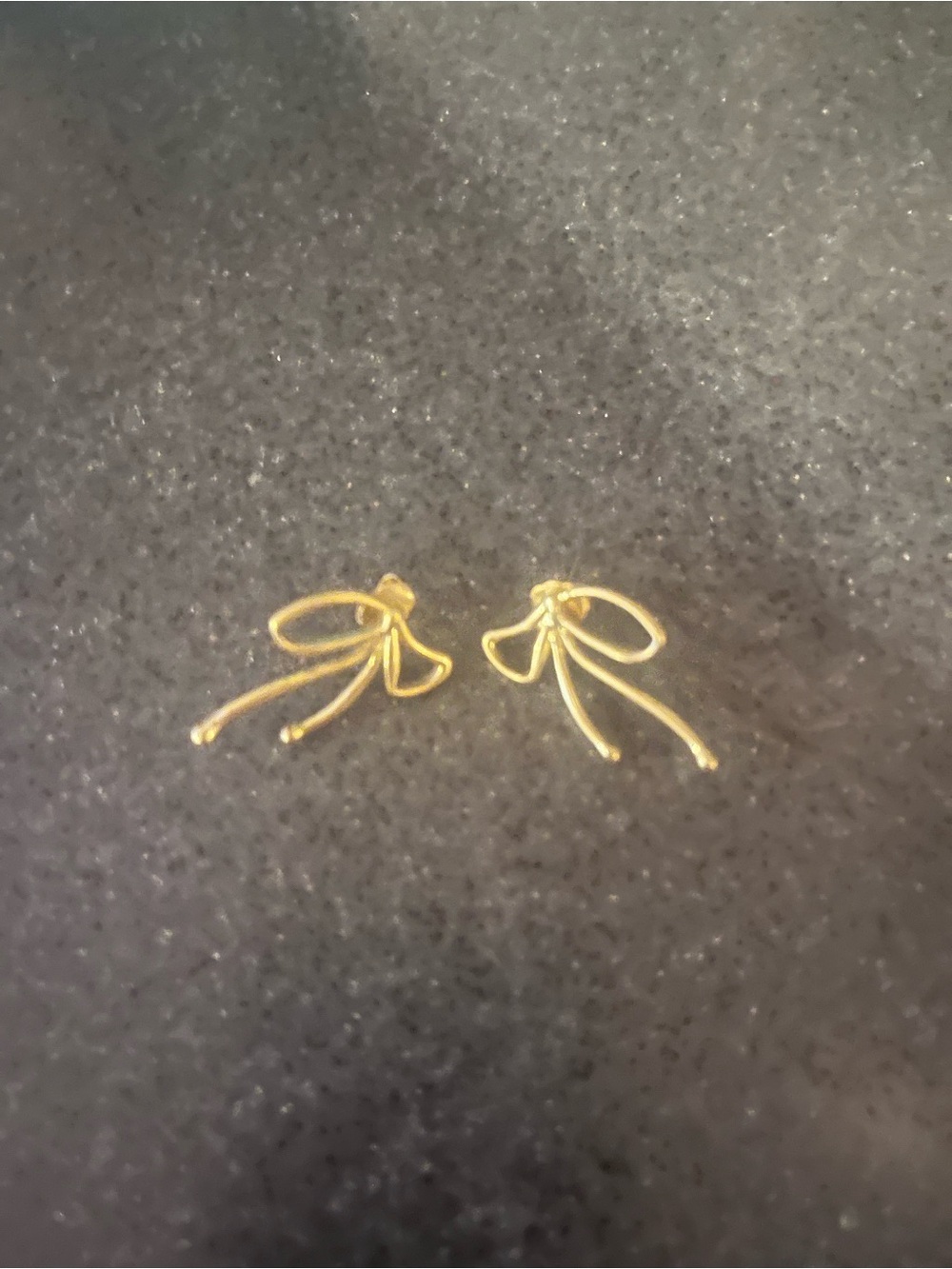 Delicate Gold Bow Dangle Earrings - Elegant Women's Jewelry